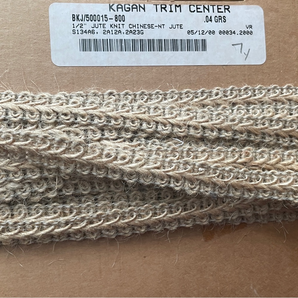 Vintage jute trim nice quality spiral braided sewing crafts
